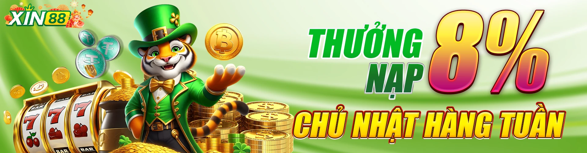 Xin88 thưởng nạp 8% chủ nhận mối tuần