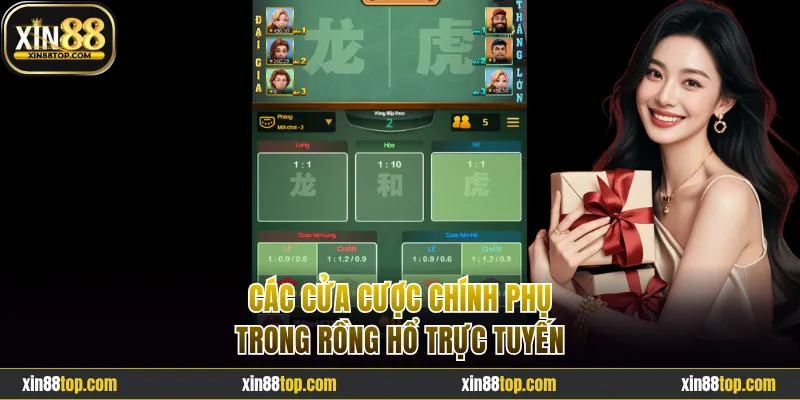 Các cửa cược chính phụ trong Rồng Hổ online